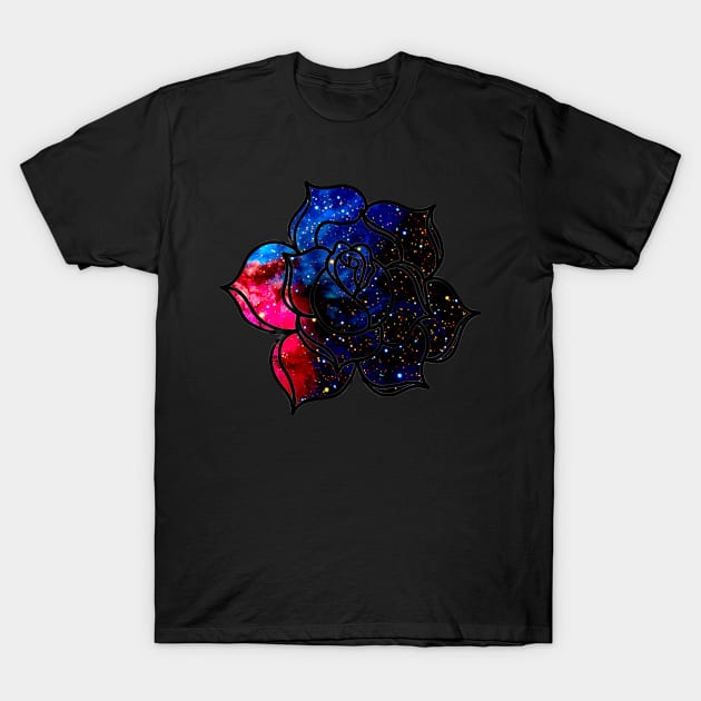 Space Flower T-Shirt by MarkusMikaelH